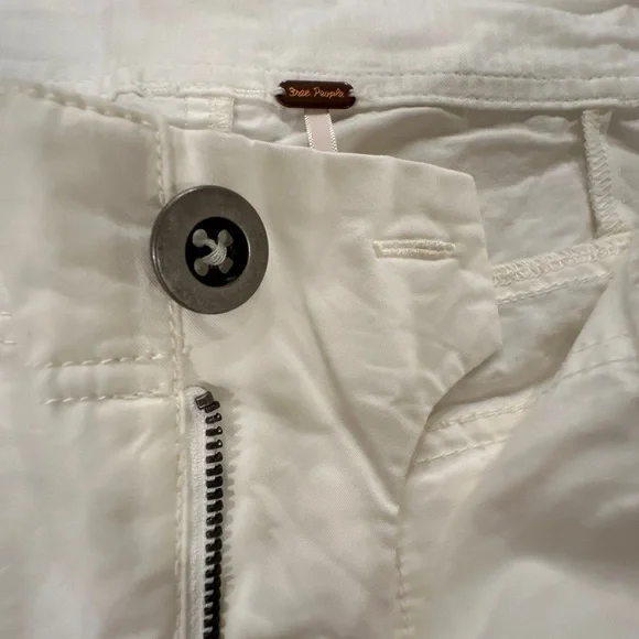 Free People White Wide-Leg Cargo Pants - Picture 8 of 15